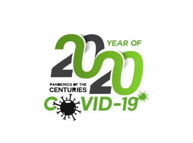 Roman Coronavirus 2020 yüzyılın salgınları. Vektör İllüstrasyonu.
