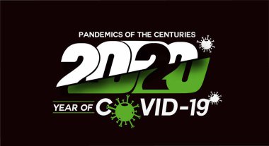 Roman Coronavirus 2020 yüzyılın salgınları. Vektör İllüstrasyonu.