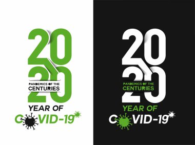Roman Coronavirus 2020 yüzyılın salgınları. Vektör İllüstrasyonu.