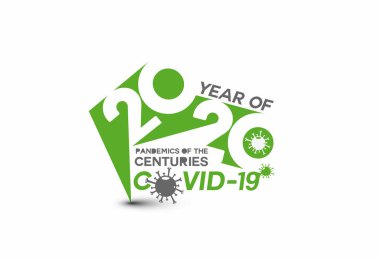 Roman Coronavirus 2020 yüzyılın salgınları. Vektör İllüstrasyonu.