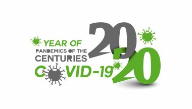 Roman Coronavirus 2020 yüzyılın salgınları. Vektör İllüstrasyonu.