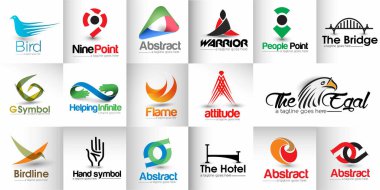 Markalaşma Kimliği Kurumsal Vektör Logosu Tasarımı Bundel.