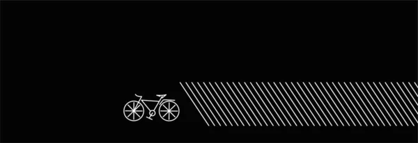 Moderne Radfahren Flat Line Art Zeichnung Vektor Illustration — Stockvektor