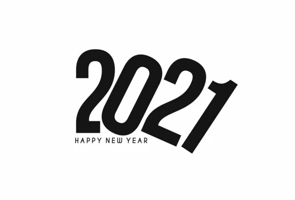 Feliz Ano Novo 2021 Texto Tipografia Design Patter Ilustração Vetorial —  Vetores de Stock