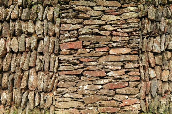 Detalhe Parede Pedra Seca Exmoor Devon — Fotografia de Stock