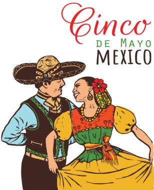 cinco de mayonez vektör illüstrasyonu