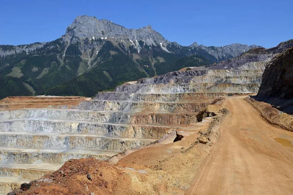 Vista Aérea Pedreira Mineração Céu Aberto — Fotografia de Stock