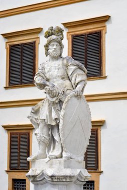 Graz, Avusturya - Mayıs 1 Mayıs 1:Eggenberg Kalesi. 2018. Graz, Avusturya '