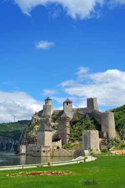 Old medieval fortification Golubac, Serbia clipart