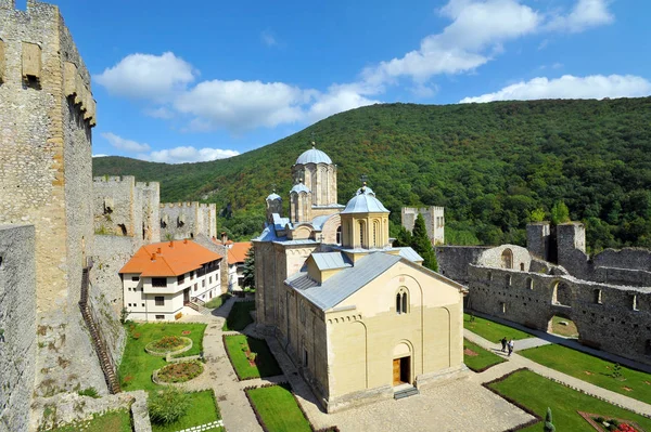 Despotovac Serbia Сентября Средневековый Сербский Монастырь Otrhodox Monastery Manasija 2017 — стоковое фото