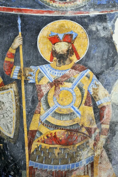 Despotovac Serbien September Fresko Malerei Des Heiligen Kriegers Mittelalterlichen Serbischen — Stockfoto