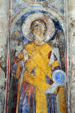 Despotovac, Sırbistan - Eylül 13:Fresco içinde ortaçağ Sırp Otrhodox Manastırı Manasija, 13 Eylül boyama. 2017. Despotovac, Sırbistan '
