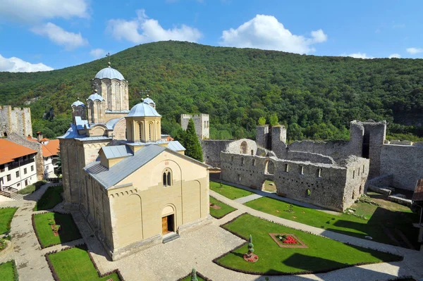 Despotovac Serbien September Mittelalterliches Serbisches Otrhodox Kloster Manasija September 2017 — Stockfoto