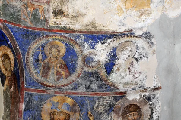 Despotovac 塞尔维亚 9月13日 壁画绘画在中世纪塞尔维亚人 Otrhodox 修道院 Manasija 在9月13日 2017 在塞尔维亚的 — 图库照片