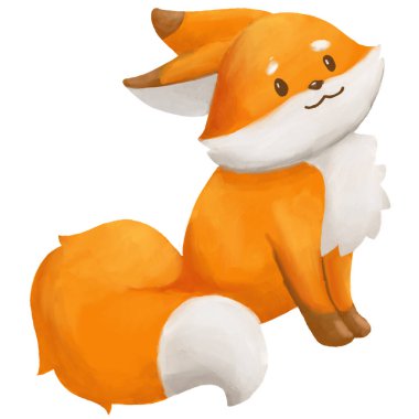 Fox simgesi, kırpma yolu dahil, illüstrasyon