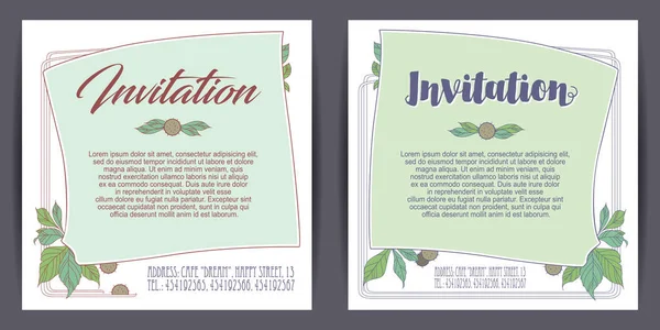 Set Vectoriel Pour Création Publicités Flyer Web Mariage Autres Invitations — Image vectorielle