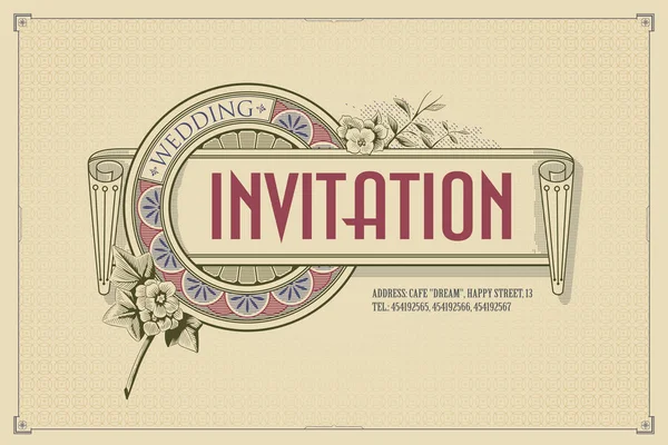 Annonces Vectorielles Flyer Web Mariage Autres Invitations Cartes Vœux Joyeuses — Image vectorielle