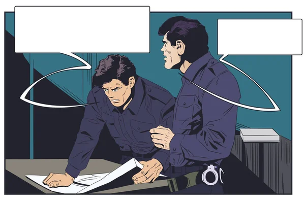 Ilustración Stock Policía Estación Policía — Archivo Imágenes Vectoriales