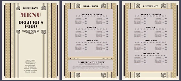 Restaurant menu sjabloon of ander ontwerp. — Stockvector