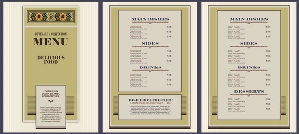 Modelo de menu de restaurante ou outro design . —  Vetores de Stock