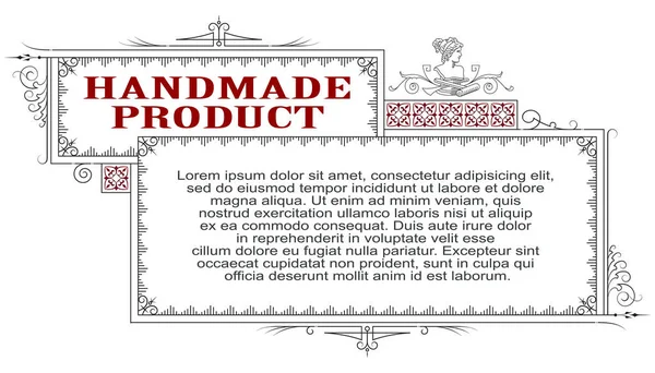 Bordas Decorativas Molduras Estilo Art Nouveau Modelo Para Anúncios Cartões — Vetor de Stock