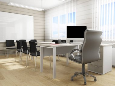 Ofis iç modern tarzı 3d rendering