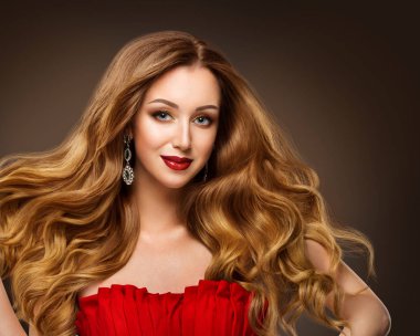 Moda Modelleri Saç Modeli Güzellik Portre, Kadın uzun kahverengi saç