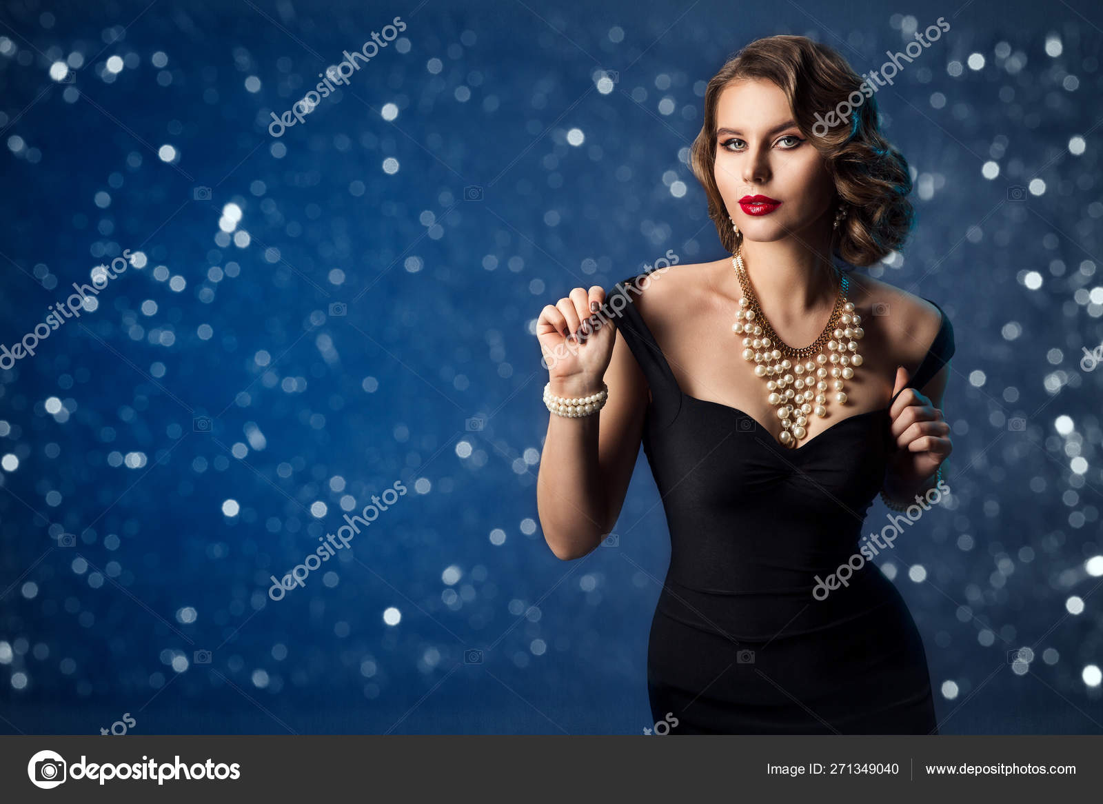 Retro Fashion Model, Old Fashioned Woman Beauty Portrait, Hairstyle