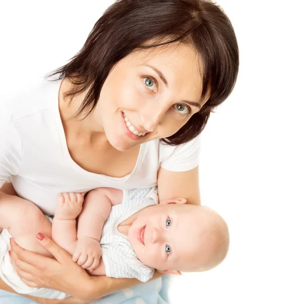 Mor och baby, Mamma innehar nyfödda Kid på händer, spädbarn barn — Stockfoto