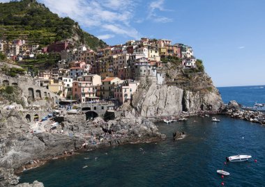 Panorama Manarola Köyü, Cinque Terre, İtalya