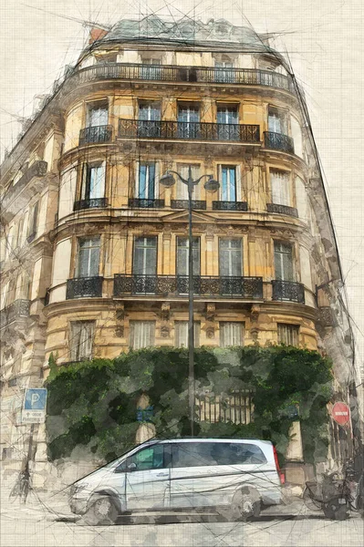 Pariser Stadtlandschaft — Stockfoto