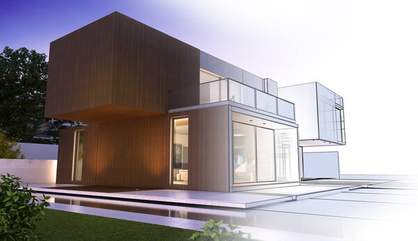 Modern luxurious home project evolution