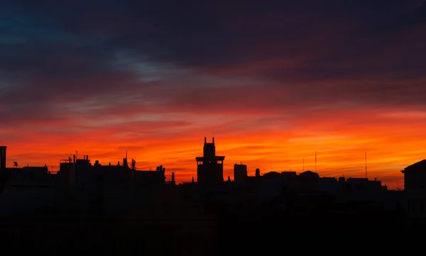 Sunrise in Madrid — Stock Photo, Image
