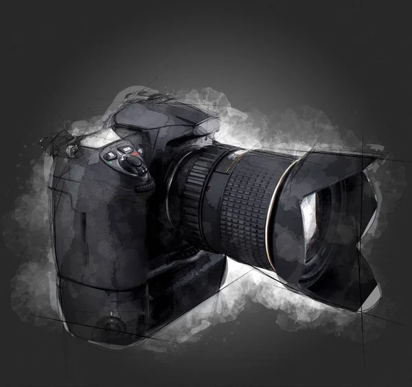 Camera illustration — Stock Photo, Image