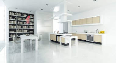 Nefes kesen açık plan mutfak