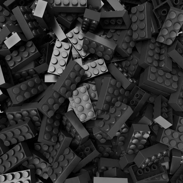 Black  and gray plastic blocks — Stock Photo, Image