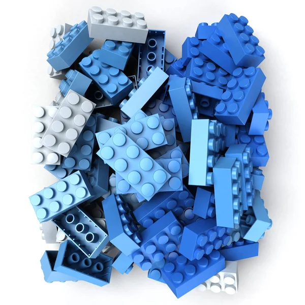 Blå plast block — Stockfoto