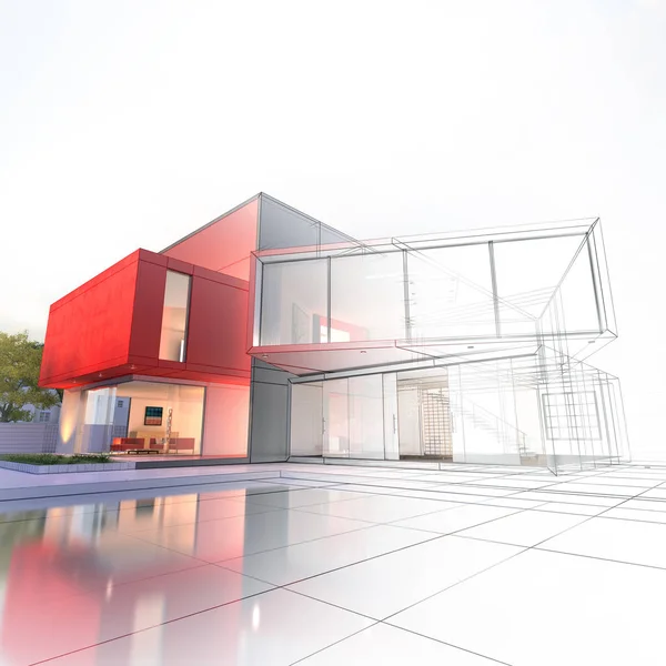 Progetto casa di lusso — Foto Stock