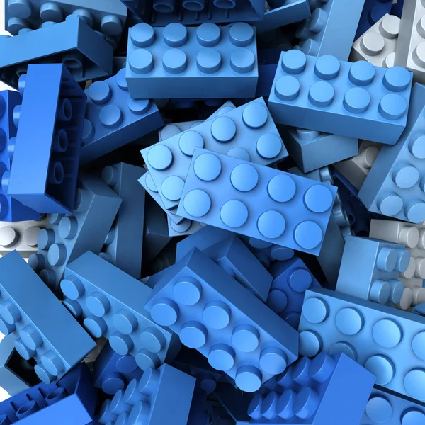 Blue plastic blocks — Stock Photo, Image