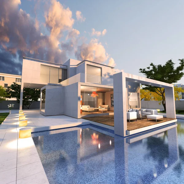 Droom modern House — Stockfoto