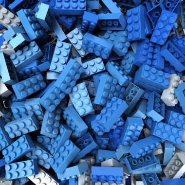 Blue plastic blocks clipart