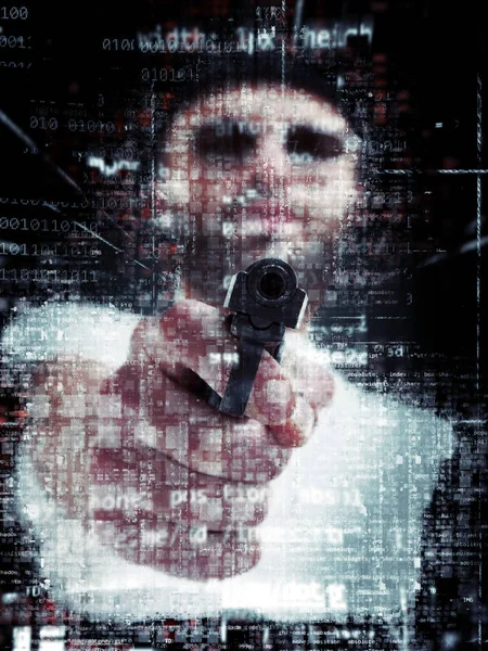 Penjahat dunia maya — Stok Foto
