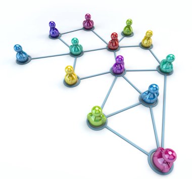 topluluk ağı çok renkli