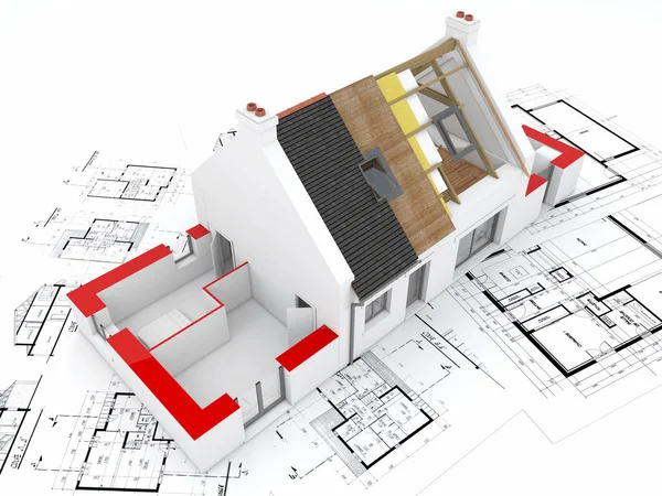 Costruzione casa — Foto Stock