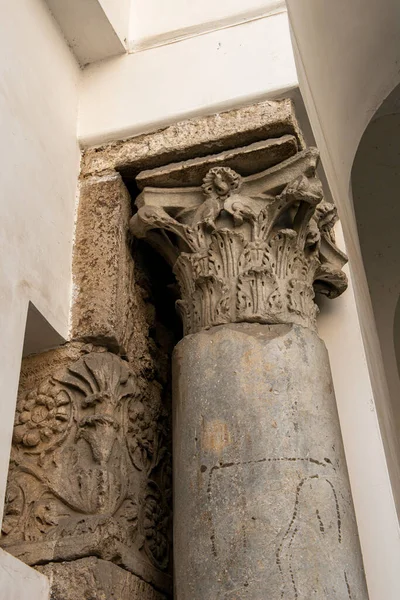 Ancient Column Detail Naples Italy — Stock Photo, Image