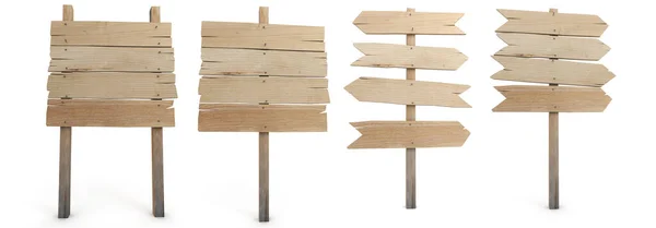 木製の標識の3Dレンダリング — ストック写真