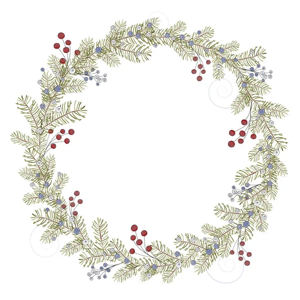 Christmas wreath — Stock Vector