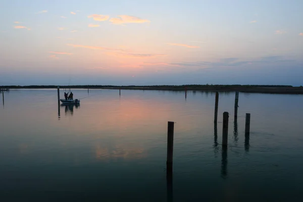 Laguna Bibione Atardecer — Foto de Stock