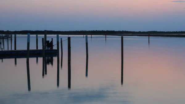 Bibione Lagun Vid Solnedgången — Stockfoto