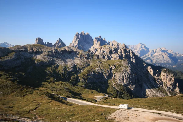 Panorama Dolomieten Buurt Van Drie Pieken Van Lavaredo — Stockfoto